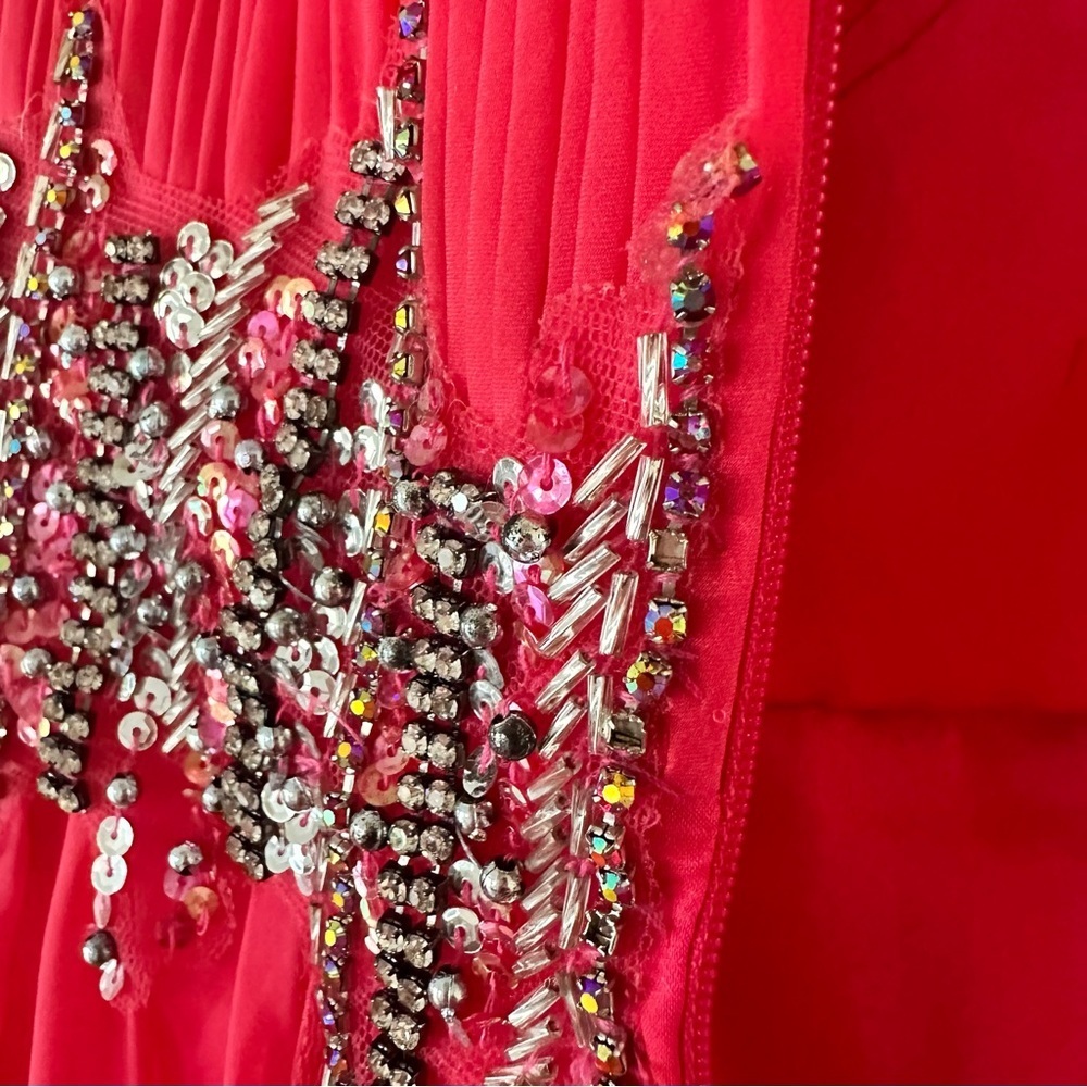 Sherri Hill 3909 Barbie Pink Strapless Long Formal Dress Prom Pageant Sz 2 - Picture 12 of 13